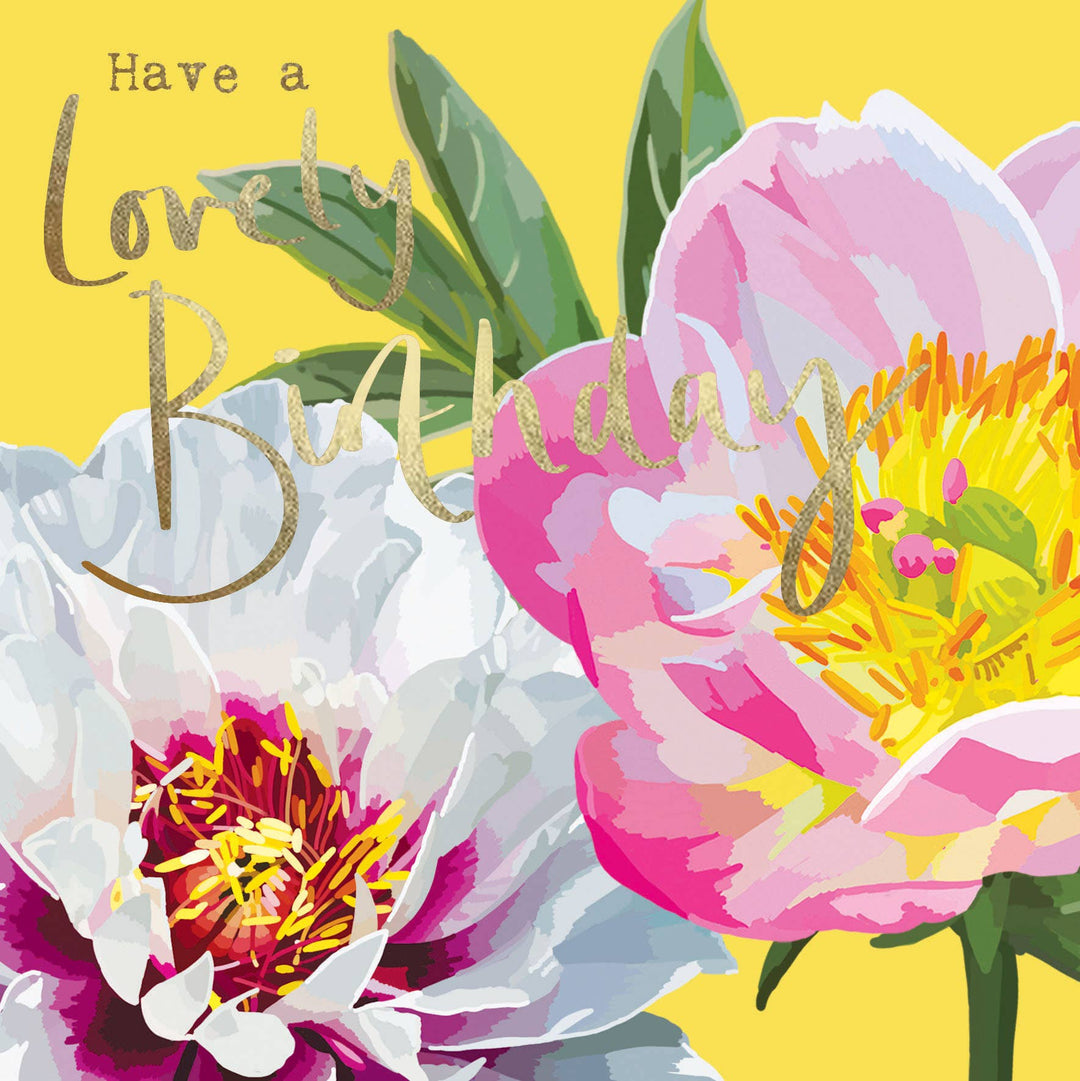 Lovely Birthday Floral Foiled Greeting Card  