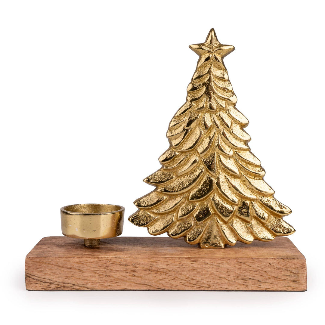 Large Metal Christmas Tree Tealight Holder