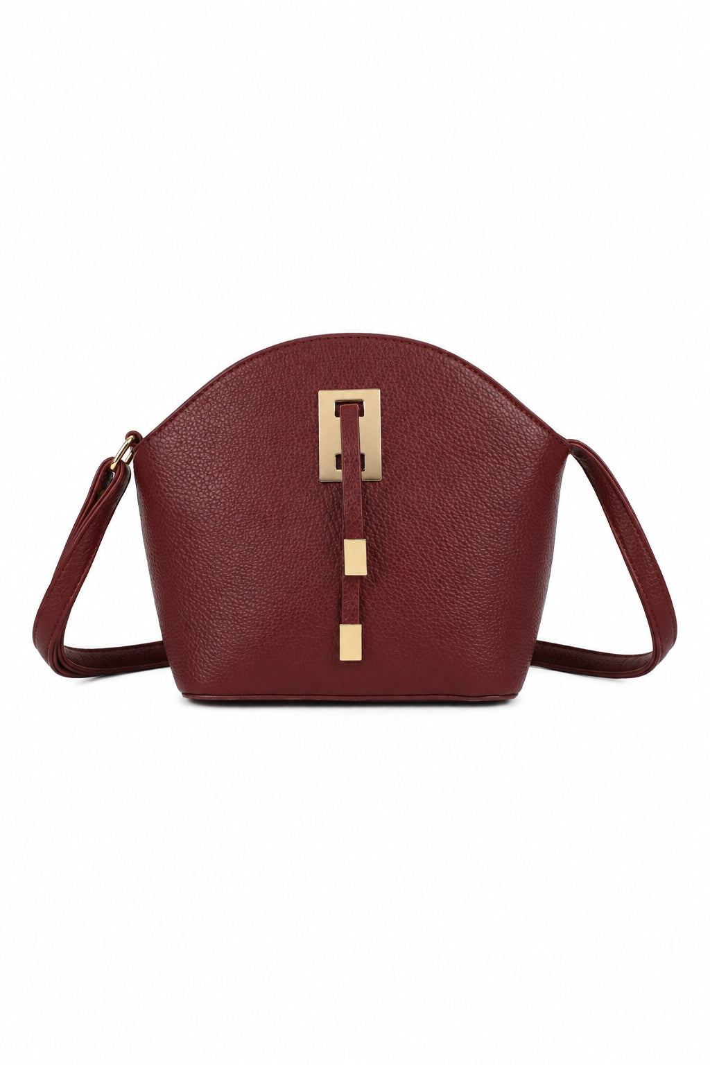 Wine Tassel Faux Leather Cross Body Bag
