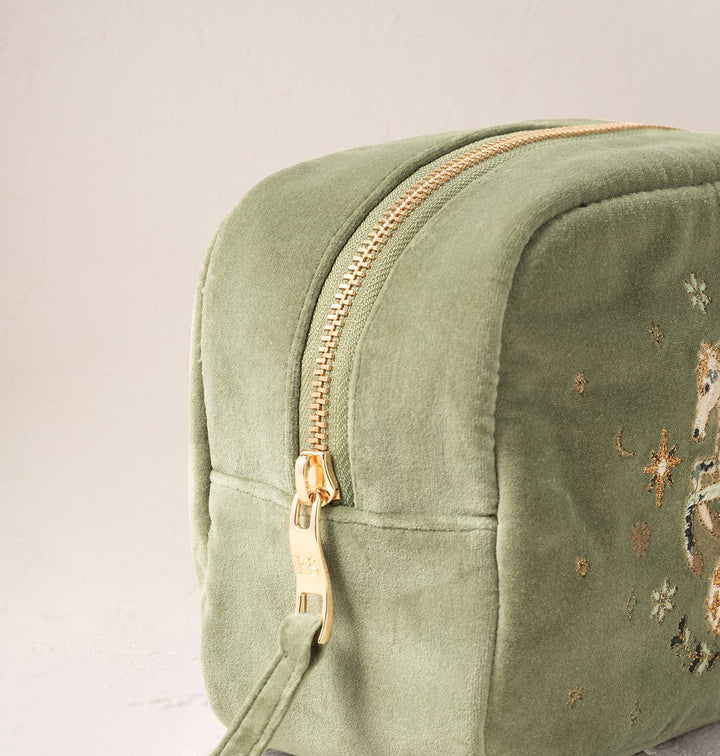 Elizabeth Scarlett Olive Mystical Horse Makeup Bag