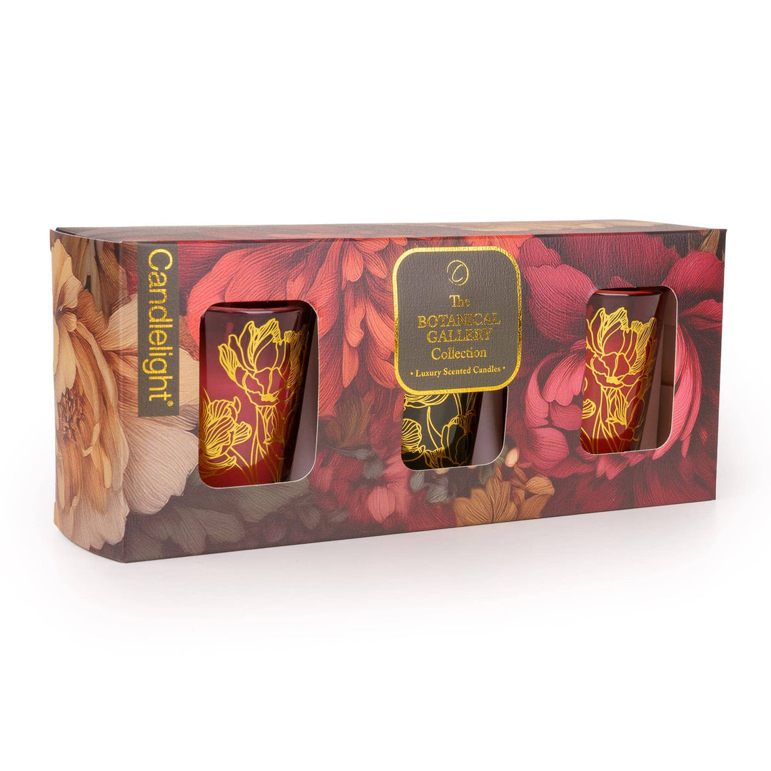Set of 3 Votives - Botanical Gallery