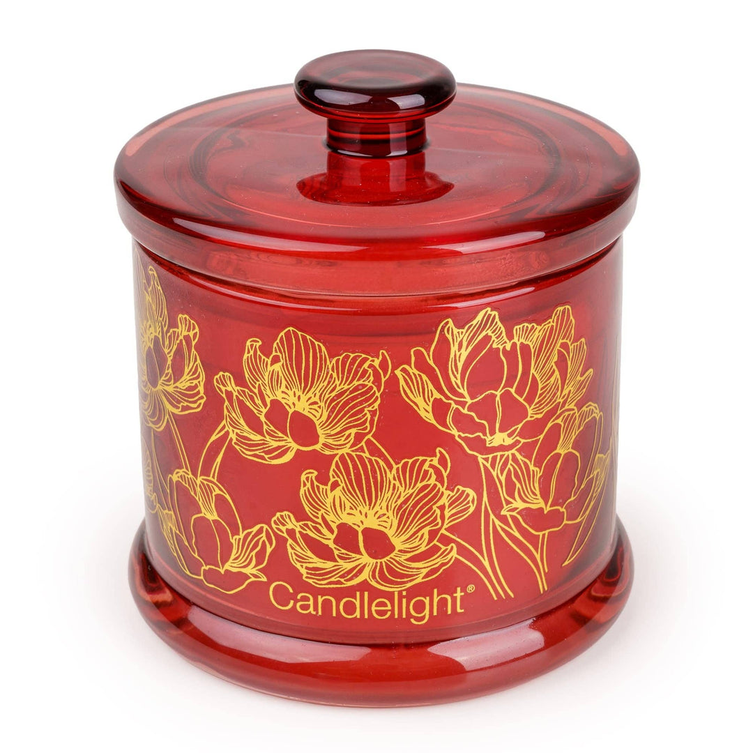 Small Glass Candle Gold Electroplated - Botanical Gallery