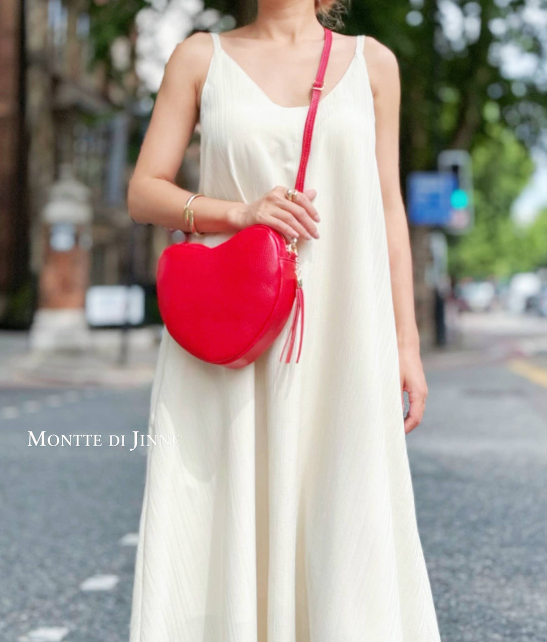 Red Handmade Italian Leather Heart Bag-Playful Romance