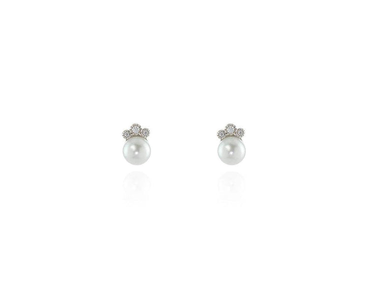 Cachet Hilda CZ Earrings Plated in Rhodium