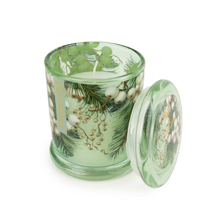 Large Glass Lidded Jar Candle - Winter Fir &amp; Mistletoe