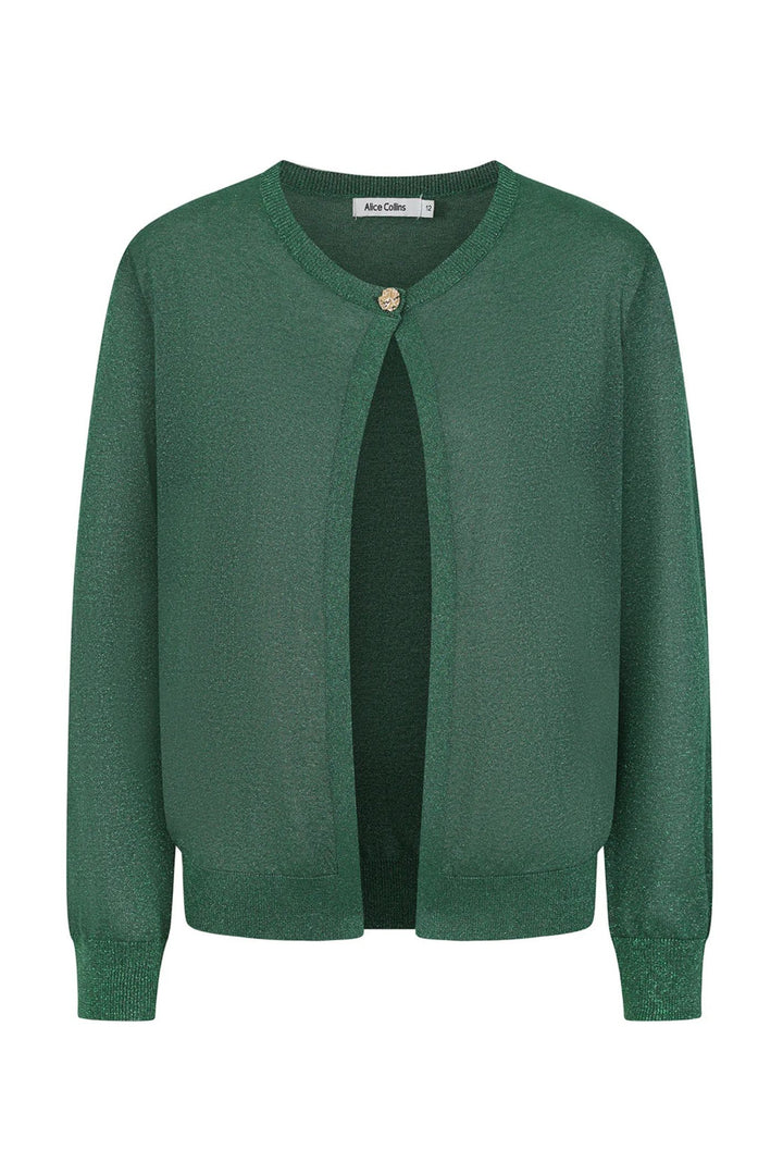 Alice Collins Emerald Green Metallic Emily Cardigan 034S136