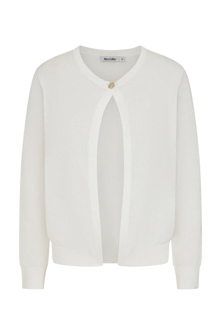 Alice Collins Off White Metallic Emily Cardigan 034S136