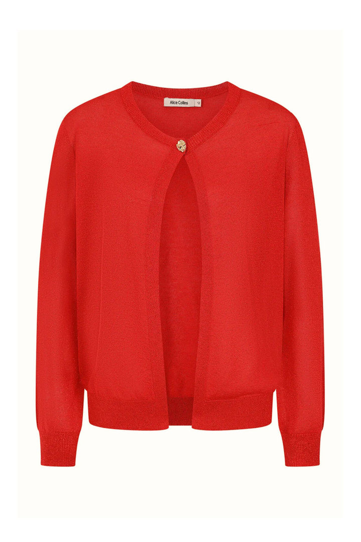 Alice Collins Red Metallic Emily Cardigan 034S136
