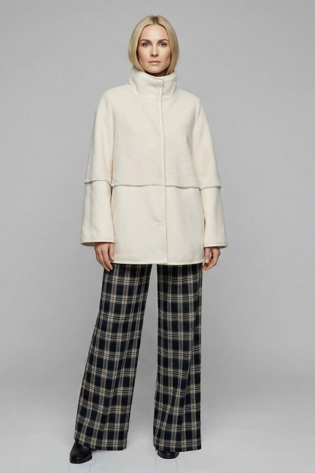 Allison Ivory Reversible Faux Fur Chic Coat 248388