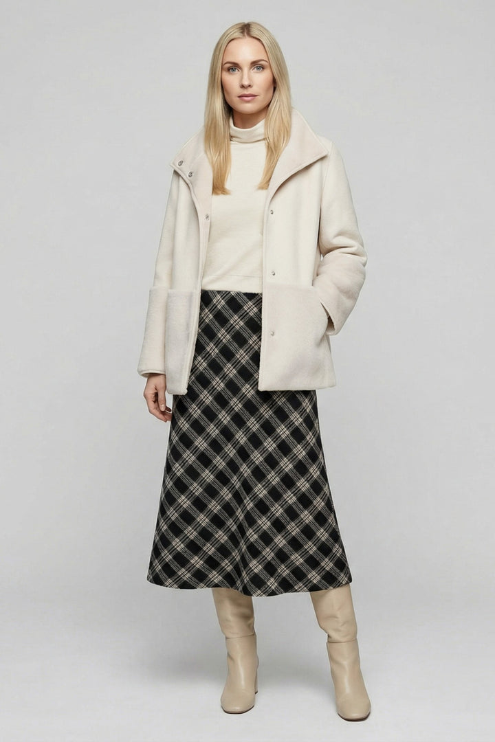 Allison Ivory Reversible Faux Fur Chic Coat 248388