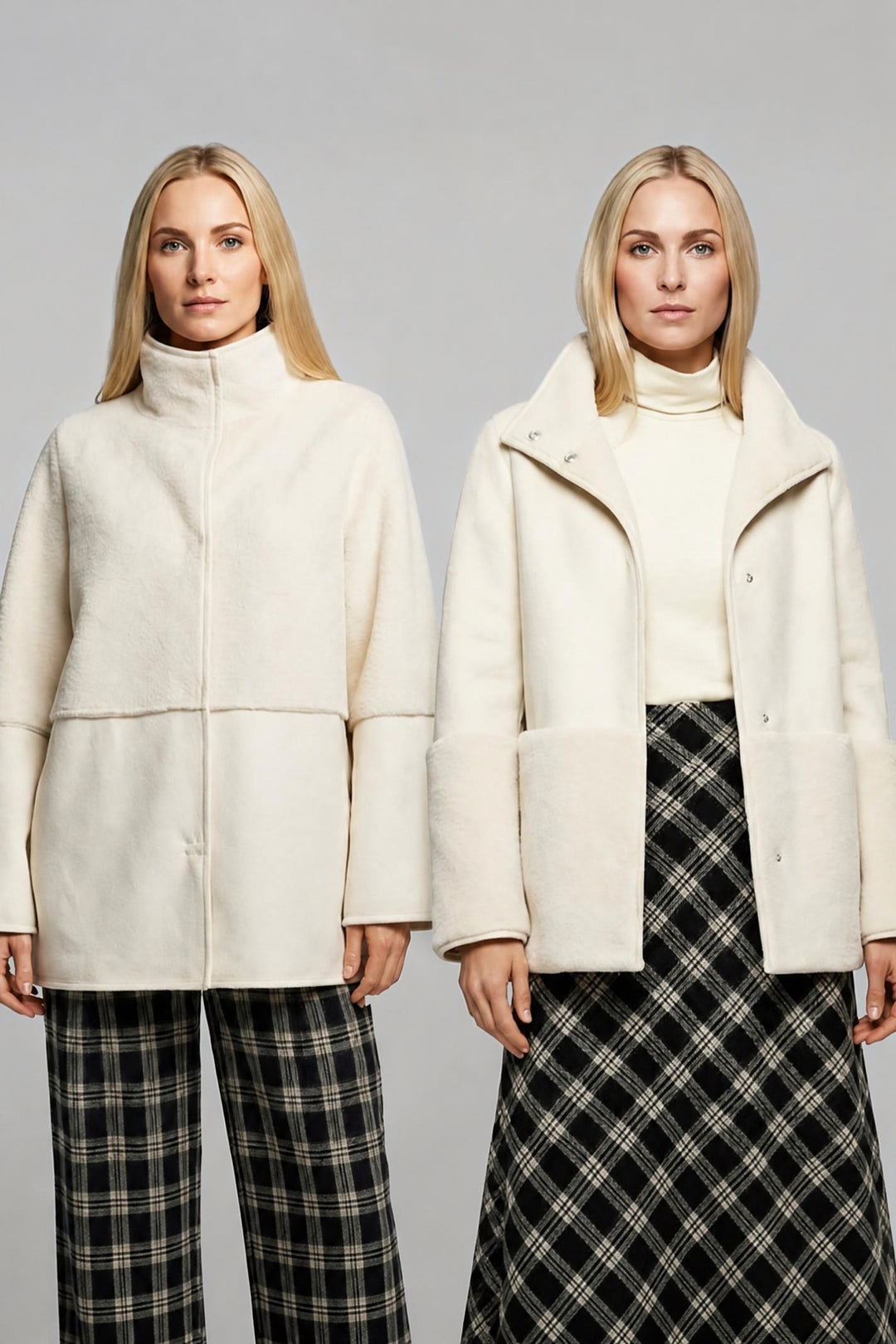 Allison Ivory Reversible Faux Fur Chic Coat 248388
