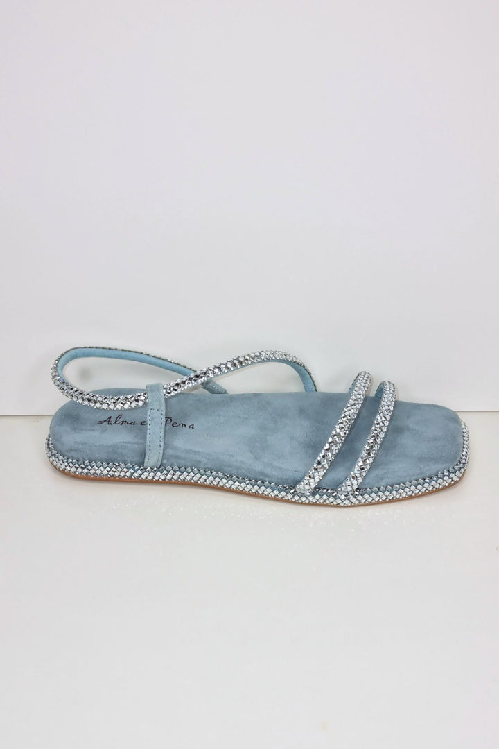Alma En Pena V23400 Perea Sky Blue Suede Sandals