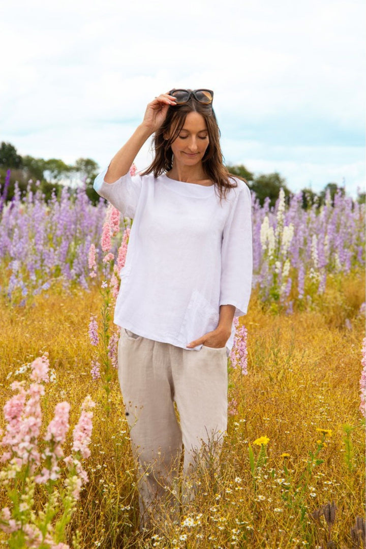 Amazing Woman Beige Orla Linen Trousers