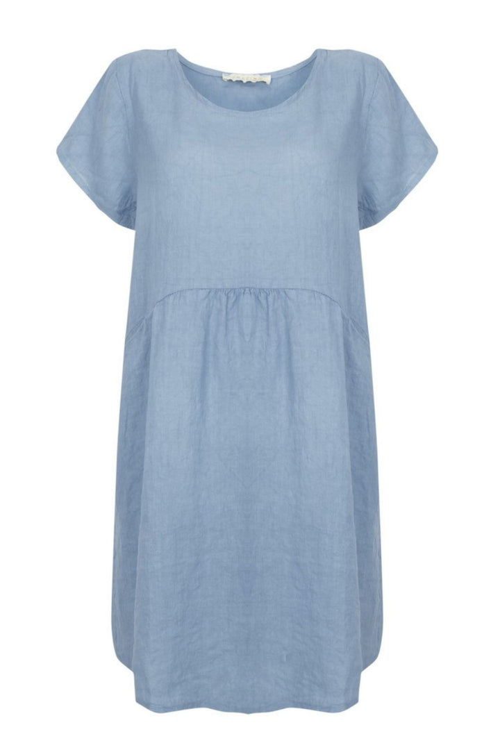 Amazing Woman Denim Blue Lexia Linen Dress