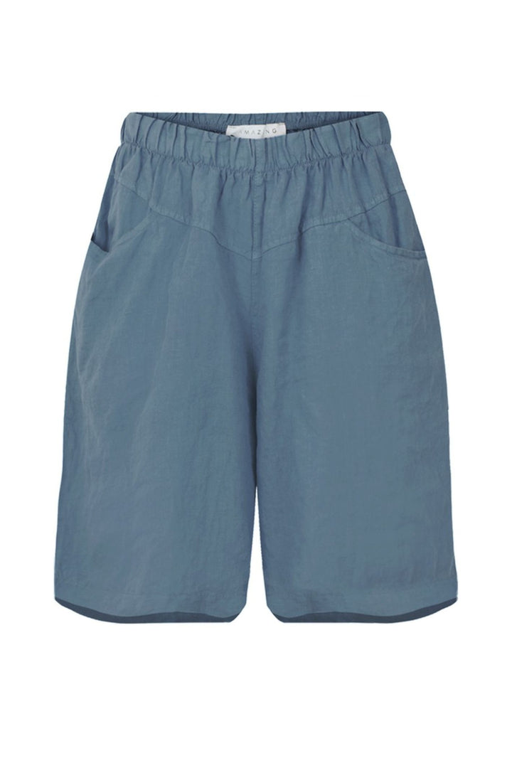 Amazing Woman Denim Blue Orla Linen Shorts