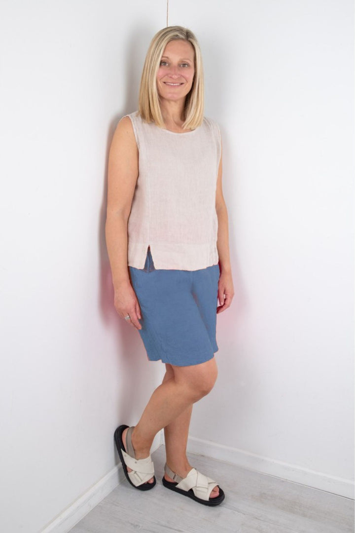 Amazing Woman Denim Blue Orla Linen Shorts