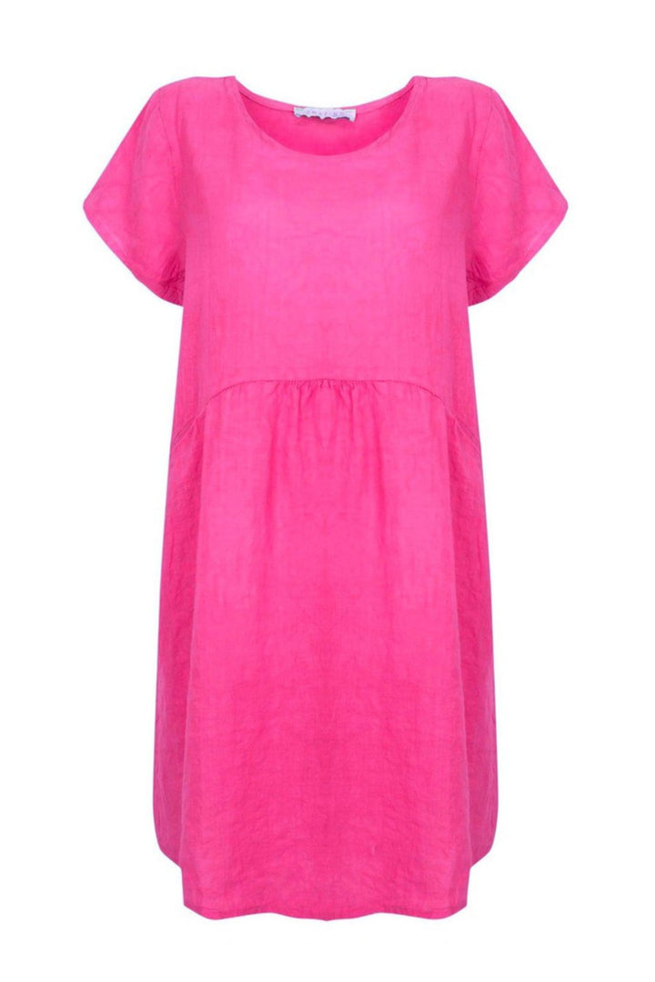 Amazing Woman Hot Pink Lexia Linen Dress