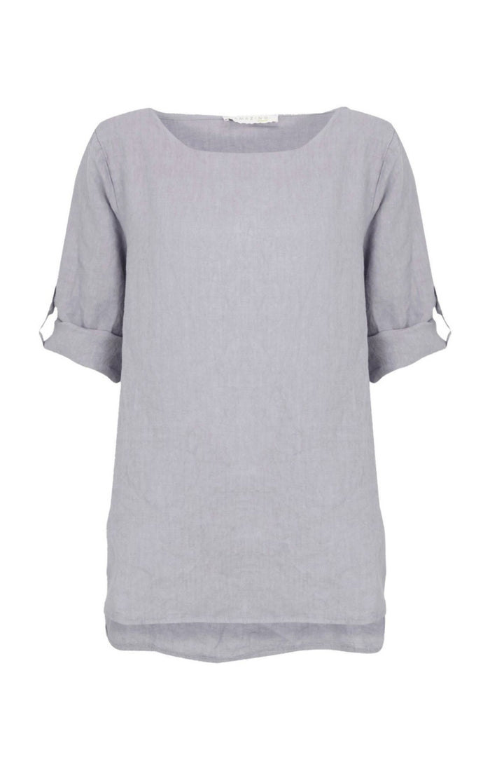 Amazing Woman Light Grey Elena Linen Top