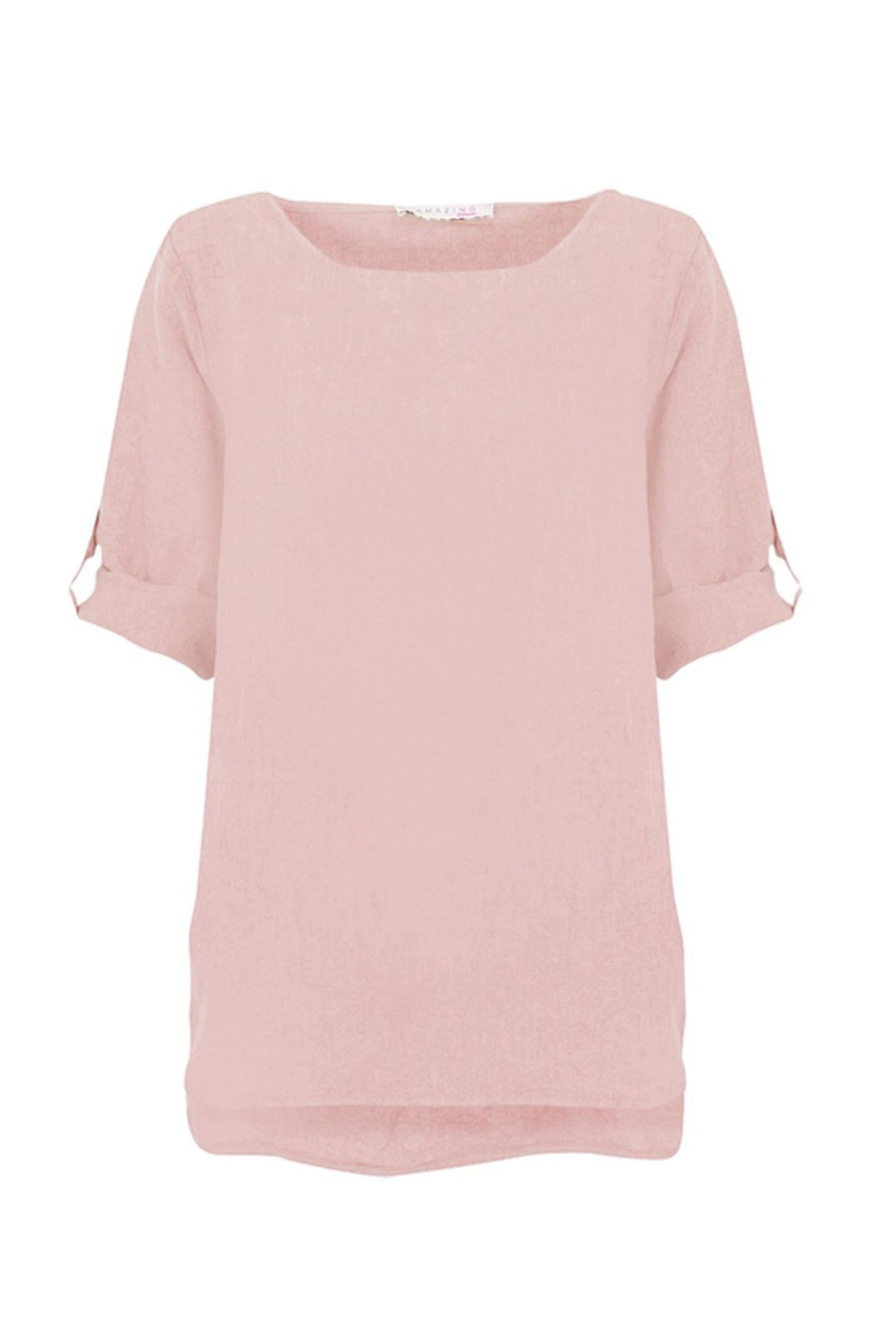 Amazing Woman Light Pink Elena Linen Top
