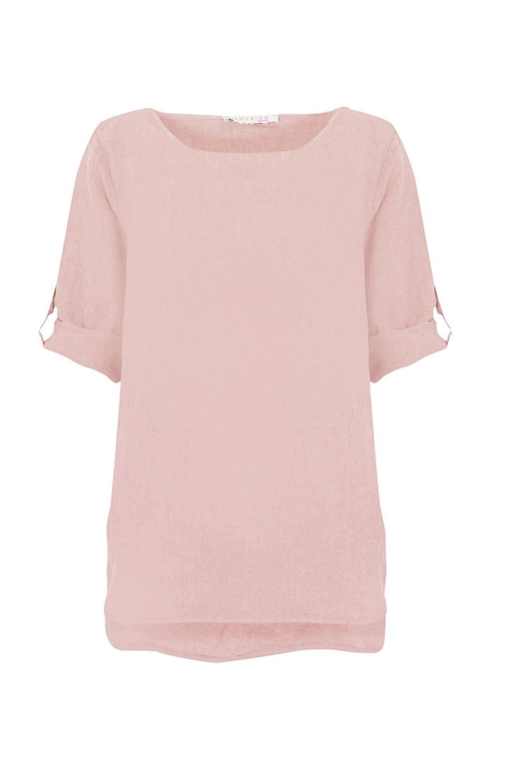 Amazing Woman Light Pink Elena Linen Top
