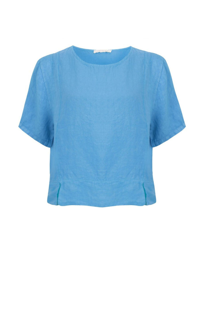 Amazing Woman Ocean Blue Lucie Linen Top