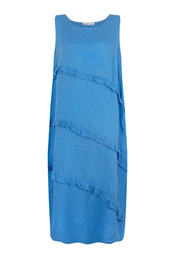 Amazing Woman Ocean Blue Nina Linen Midi Dress