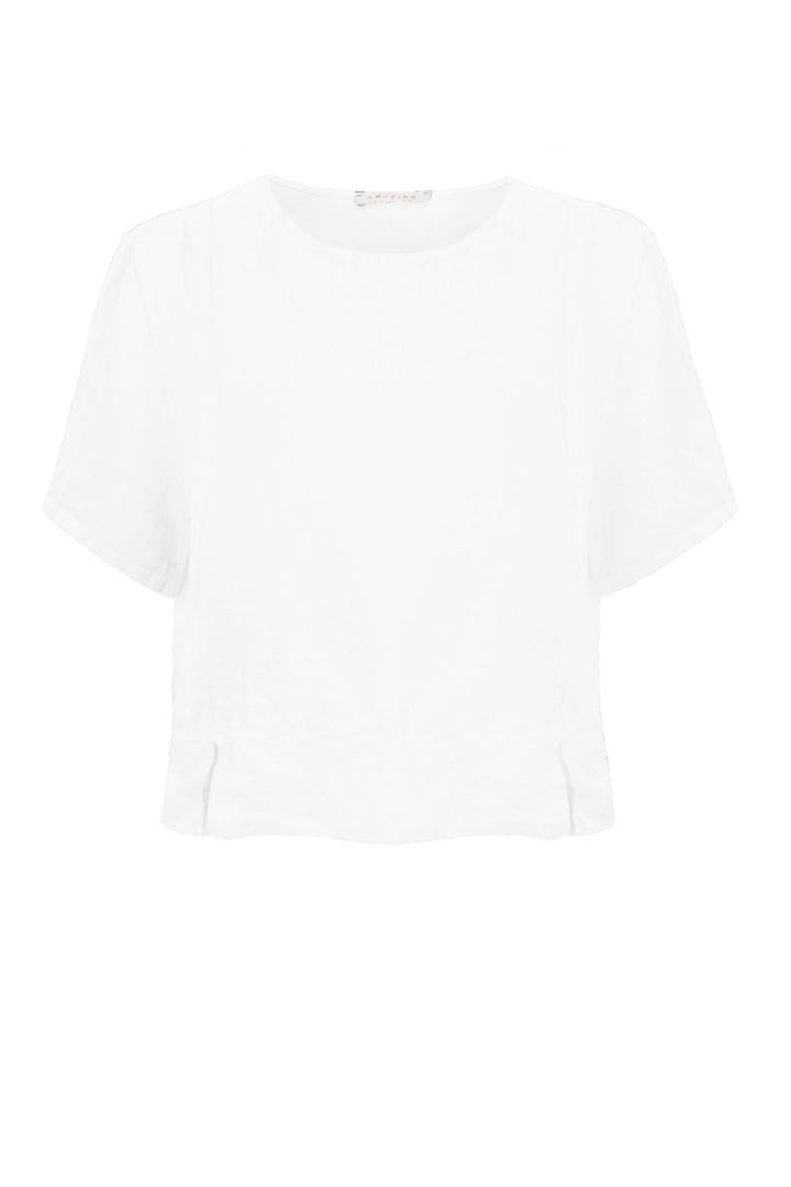 Amazing Woman White Lucie Linen Top