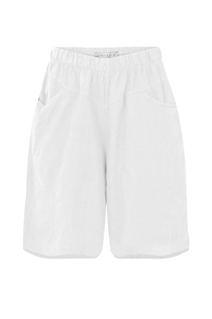 Amazing Woman White Orla Linen Shorts