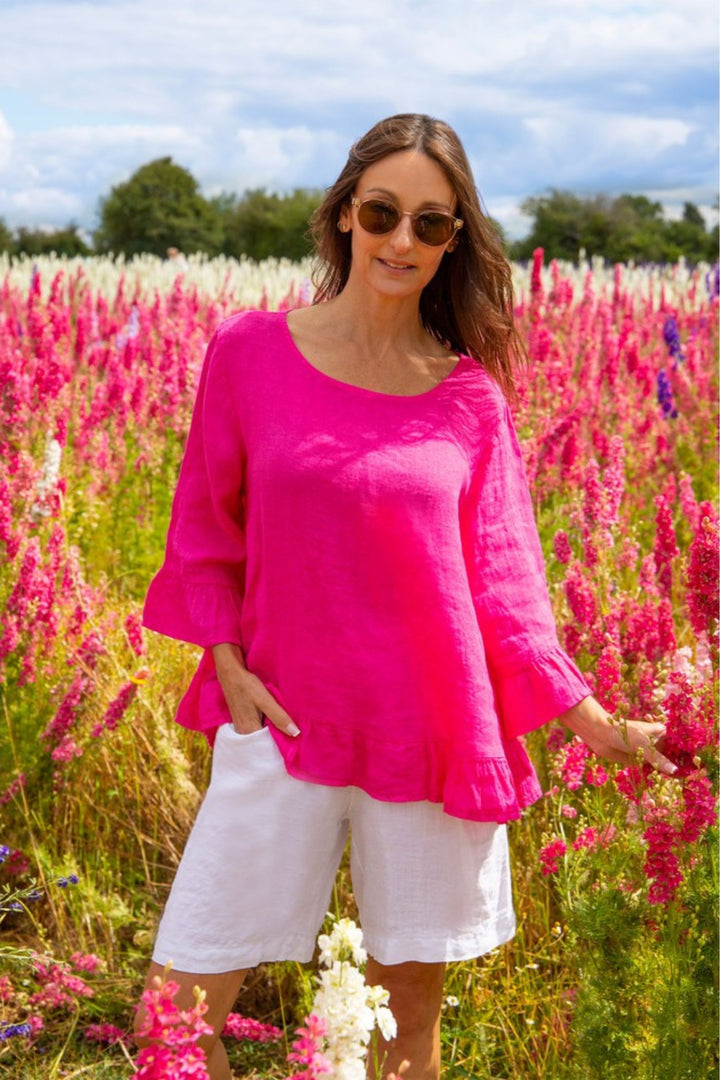 Amazing Woman White Orla Linen Shorts