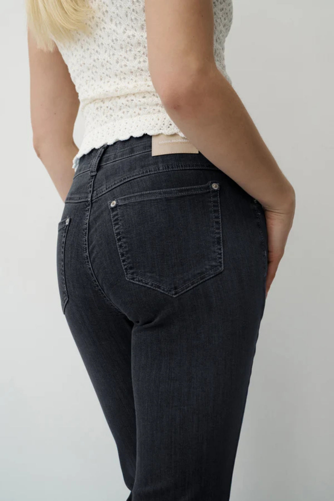 Anna Montana 1297 Black Finja Flare Fit Jeans