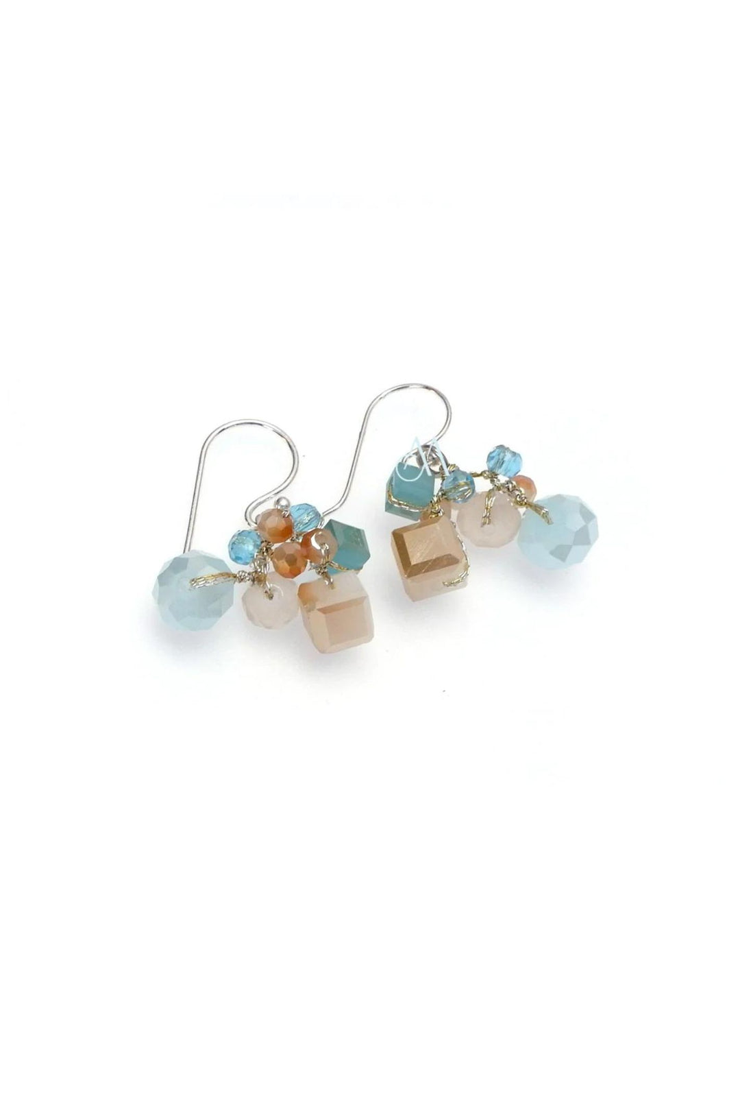 Annabella Moore SKE11-PB Blue Crystal Earrings