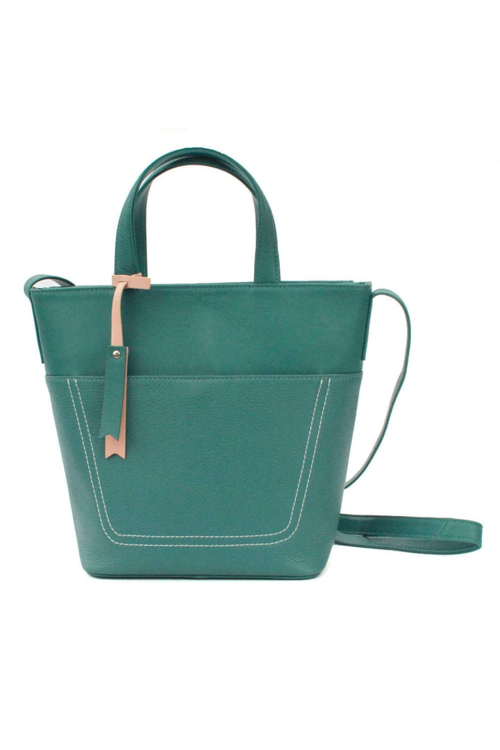 Aqua Leather Nadia Handbag