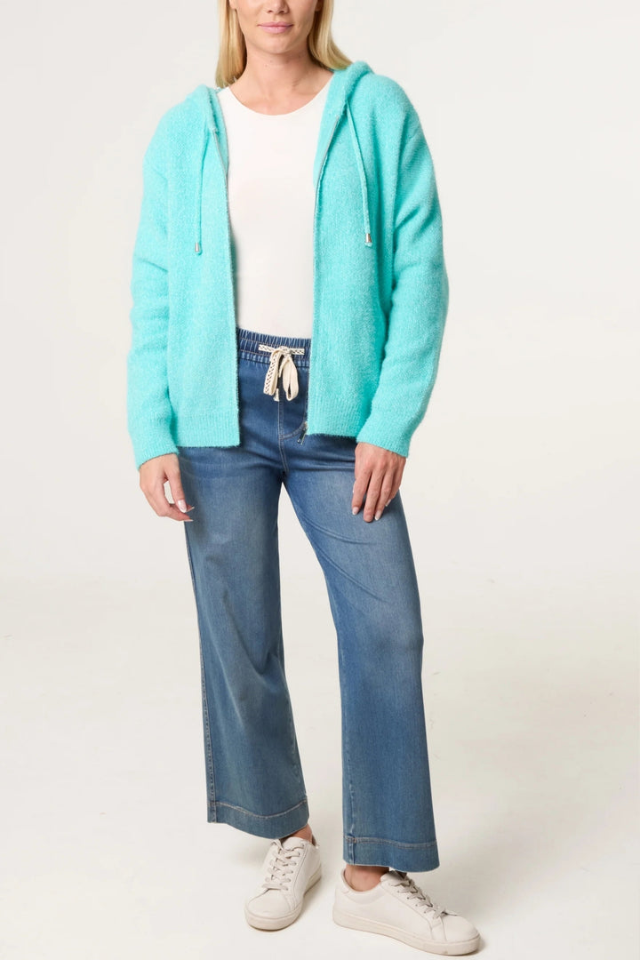 Aqua Super Cosy Zip Cardi Hoodie