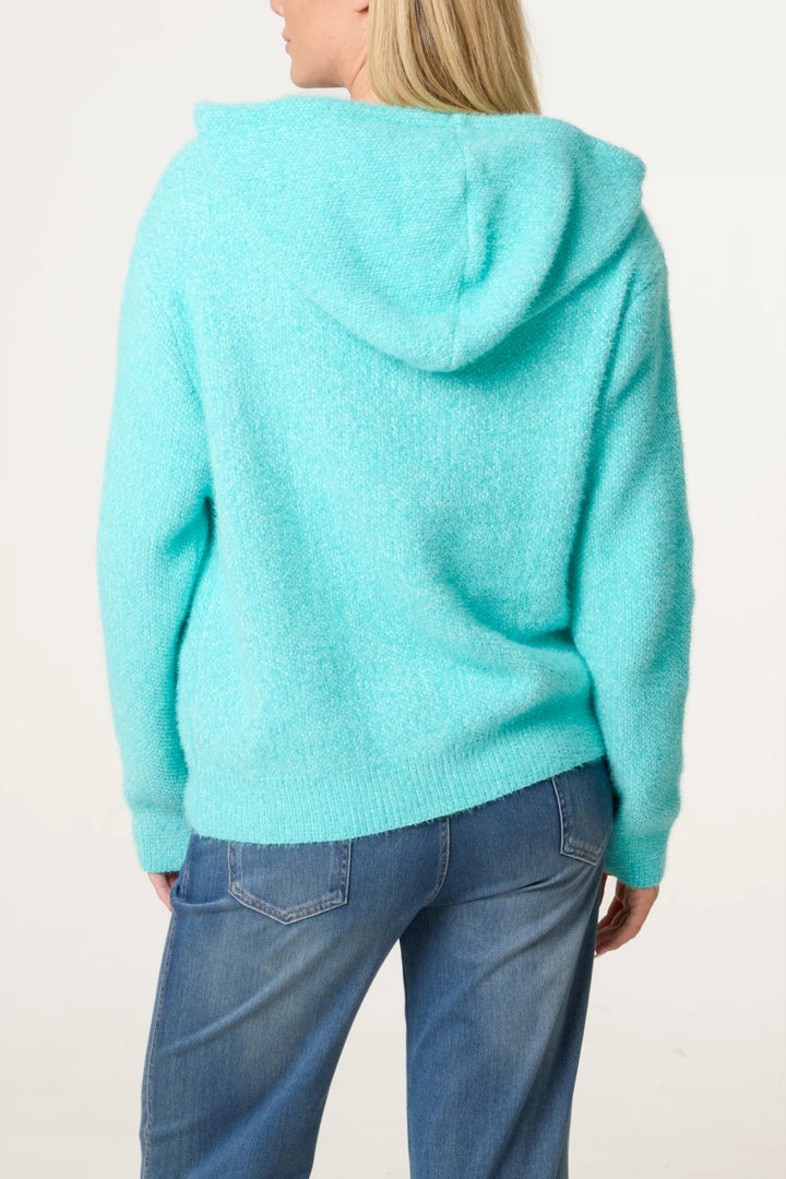 Aqua Super Cosy Zip Cardi Hoodie