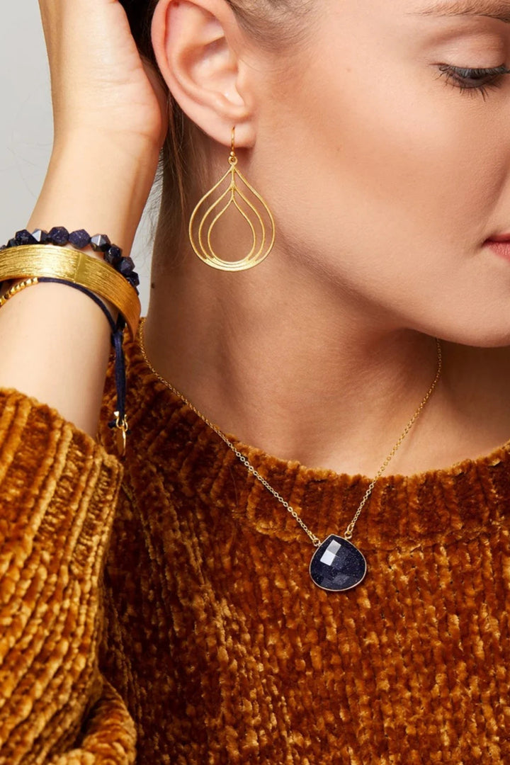 Ashiana Acapulco Navy Sunstone Necklace