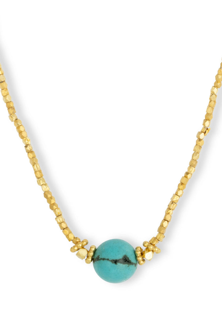 Ashiana Amazonite Bluebell Coker Necklace