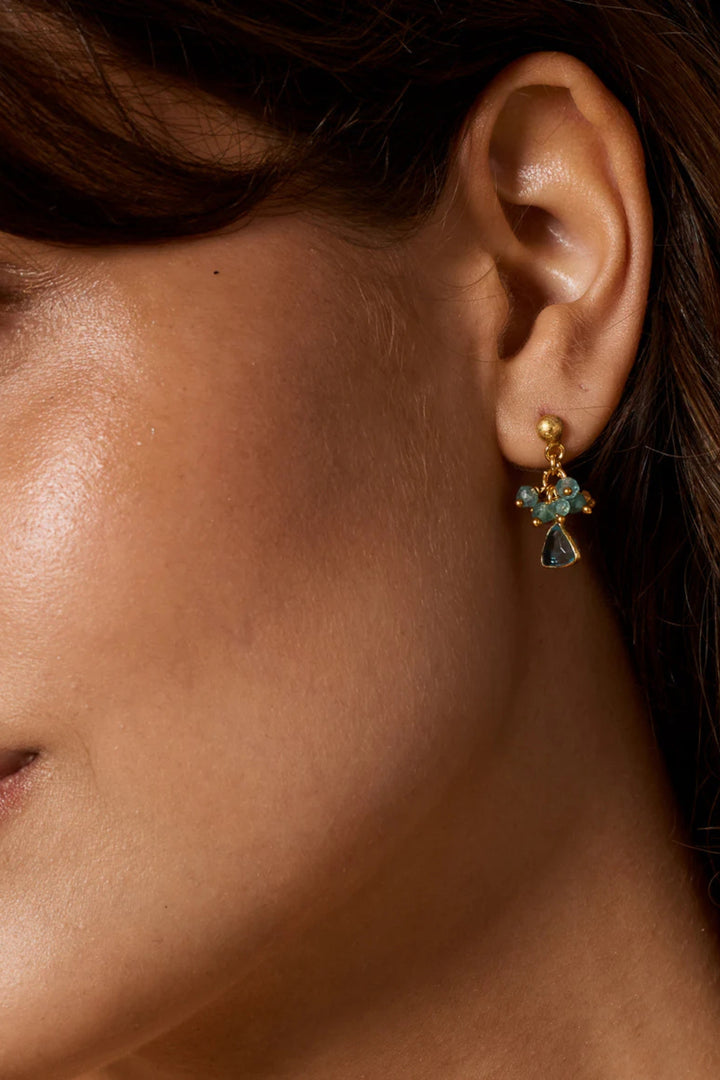 Ashiana Aqua Lacey Charm Earrings