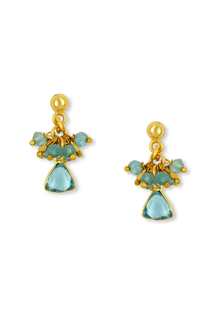 Ashiana Aqua Lacey Charm Earrings