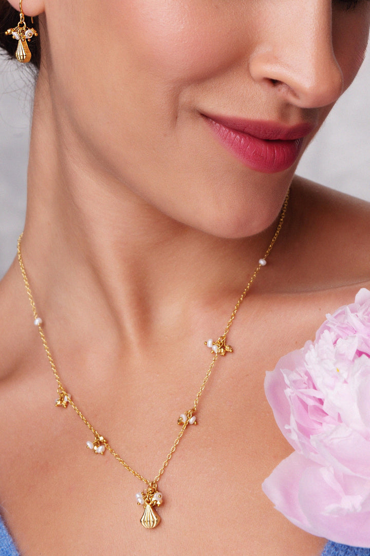 Ashiana Ash White Freshwater Pearl Necklace
