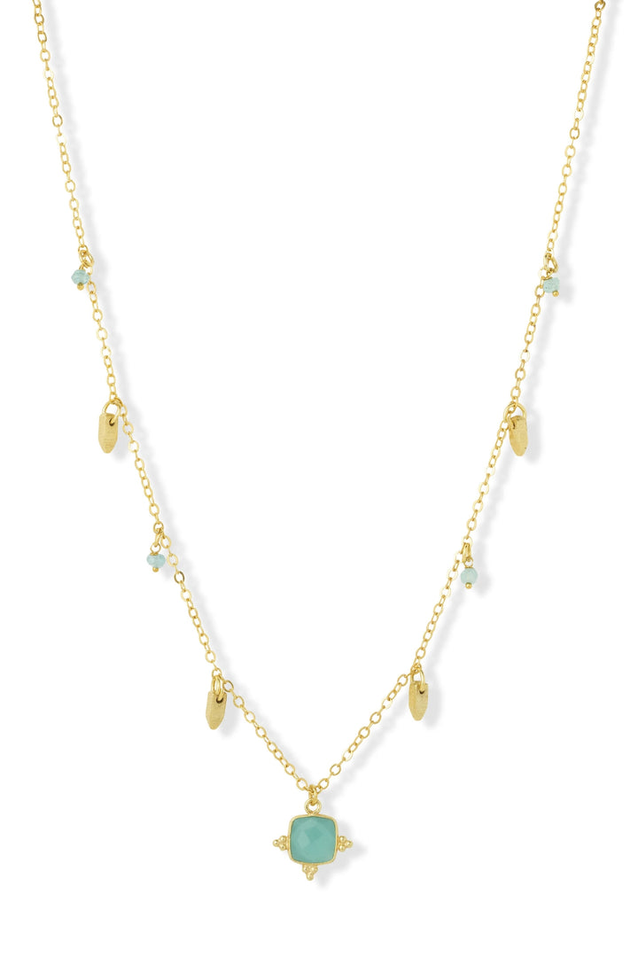 Ashiana Asia Aqua Chalcedony Gemstone Necklace