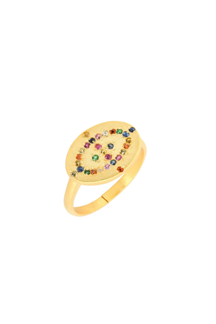 Ashiana Demi Gold Plated Signet Ring