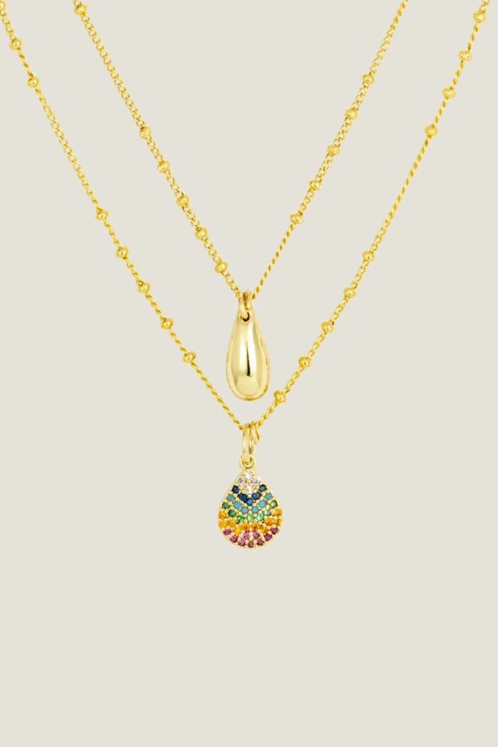 Ashiana Jenny Rainbow Multi-Drop Necklace