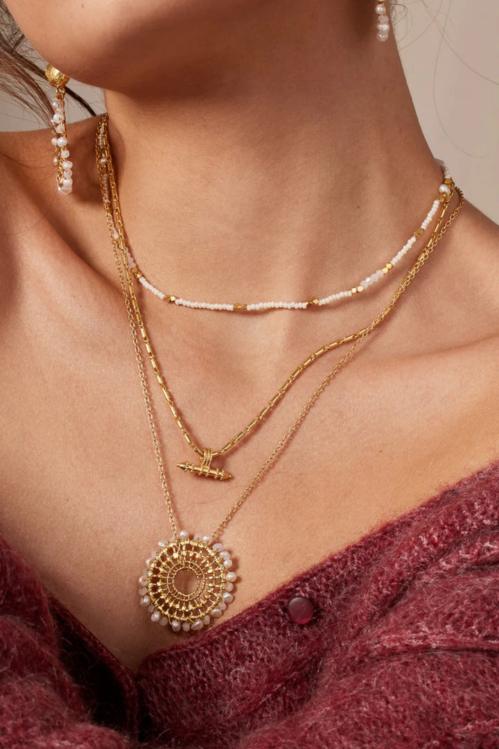Ashiana White Riley Layering Necklace