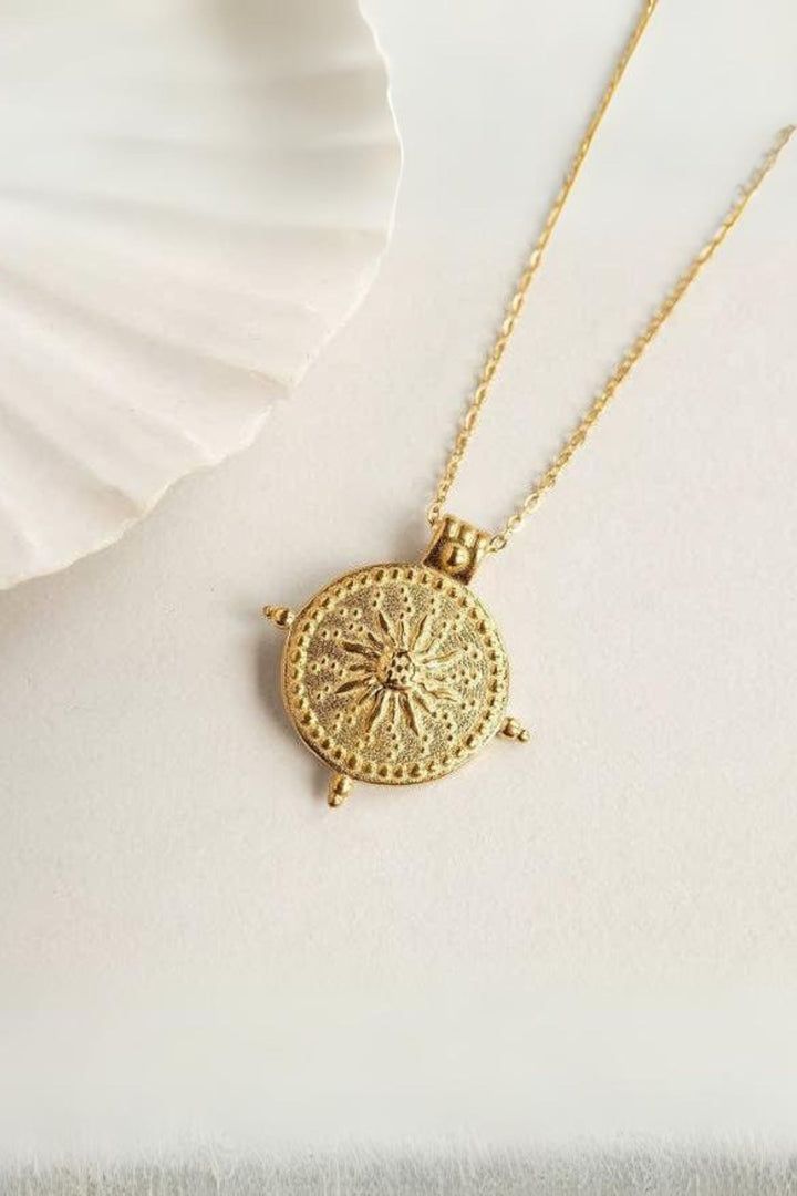 Augusta Greek Gold Coin Boho Layering Necklace