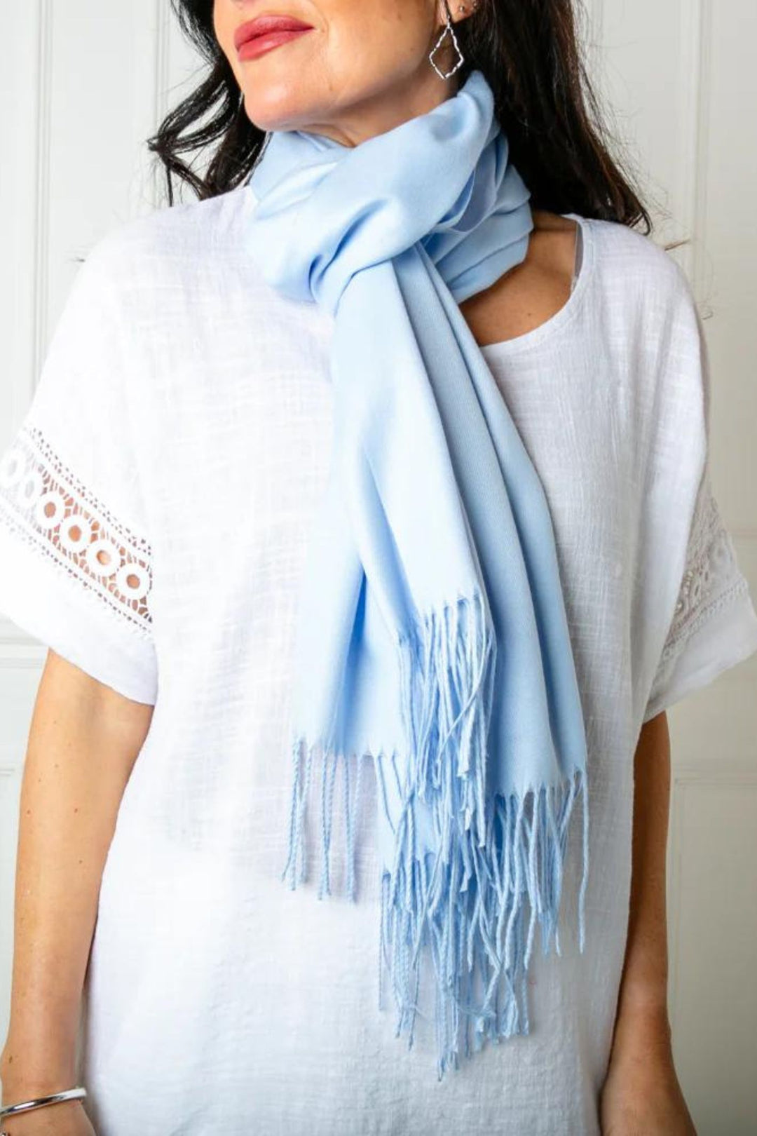 Baby Blue Super Soft Cashmere Mix Pashmina