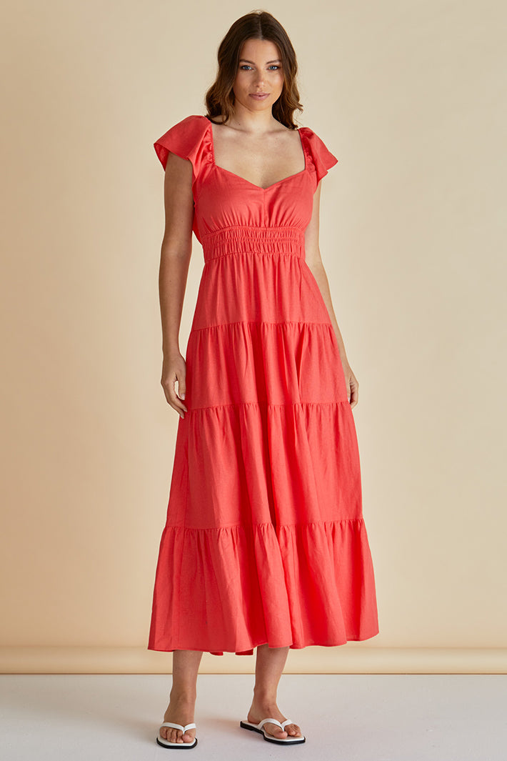 Betty Basics BB8514 Sadie Coral Red Dress