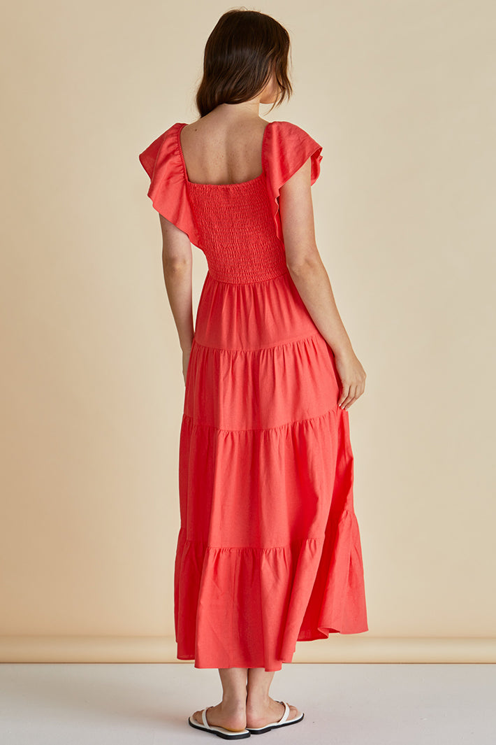 Betty Basics BB8514 Sadie Coral Red Dress