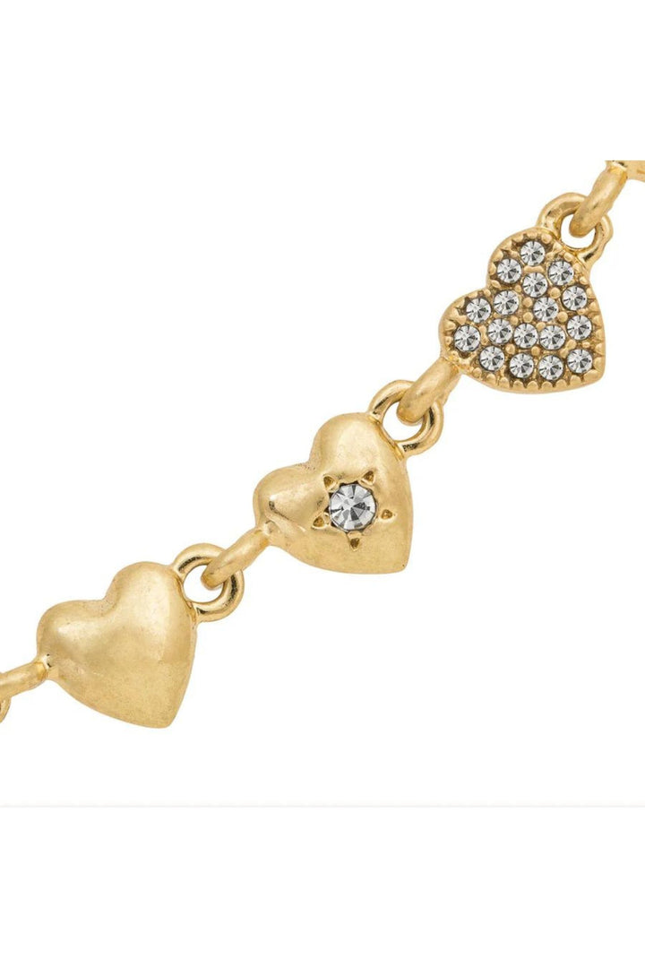 Bibi Bijoux Gold Jewel Embellished Heart Necklace