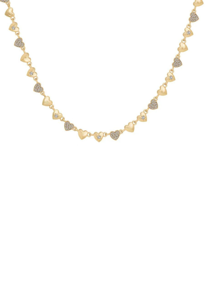 Bibi Bijoux Gold Jewel Embellished Heart Necklace