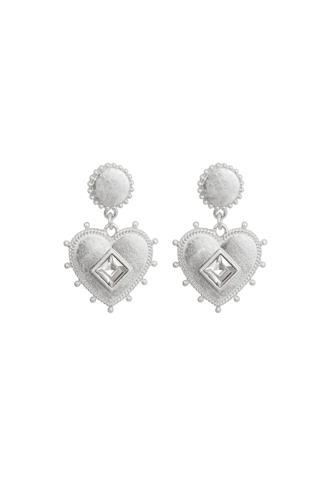 Bibi Bijoux Silver Enchanted Hearts Earrings